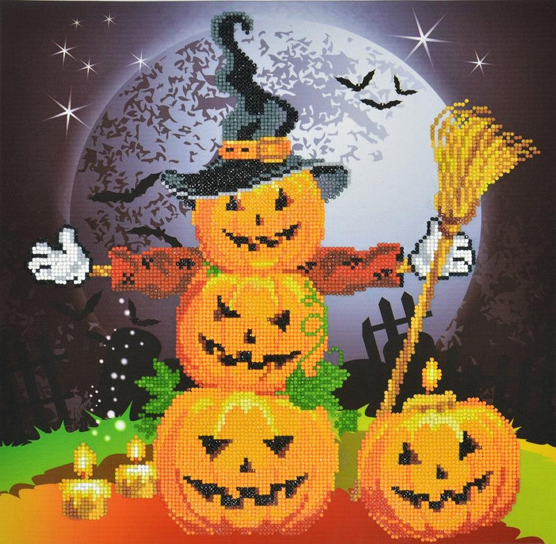 Diamond Painting Kit HALLOWEEN SCARECROW Diamond Dotz Facet Art Kit, Bling Wall Art, 16.5" canvas kit0220