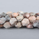 18mm Pink BOTSWANA AGATE Gemstone Beads NUGGET, Natural Pink Peach Color gem0181