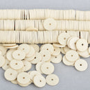 8mm Recycled Vinyl Beads OFF WHITE CREAM 16" strand x550-575 beads bac0354