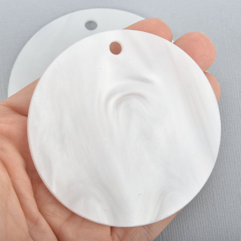 5 WHITE PEARL ACRYLIC 3" Circle Keychain Blanks Laser Cut Acrylic Blanks Disc Lca0611