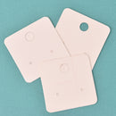 100 White or Kraft Stud Post Earring Display Cards, 1.5" rounded square