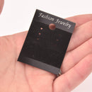 50 Black Velvet Earring Display Cards, 2" x 1-1/2", 3 rows of earrings, tol1402