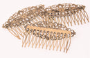 5 Bronze Hair Comb Blanks, 3" Filigree hair barrette blanks, hat fascinators, fin1240