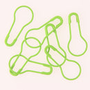 25 Stitch Marker Pins, Shawl Pin Charm Holders, Pick Your Color Safety Pins, 21x10mm