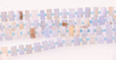 Chalcedony Blue Lace Agate Half Strand, 8mm Wheel Gemstone Beads, 8" long gem0843