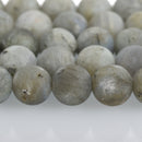 12mm Grey Frosted LABRADORITE Round Beads, Matte Natural Gemstone Beads, full strand, about 33 beads, glb0017