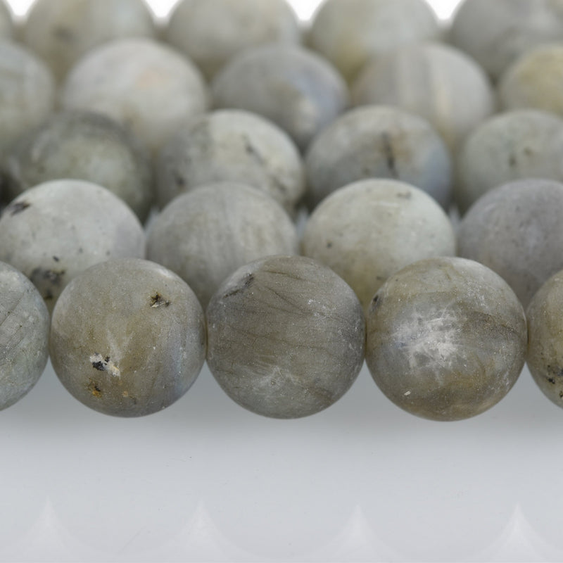 12mm Grey Frosted LABRADORITE Round Beads, Matte Natural Gemstone Beads, full strand, about 33 beads, glb0017