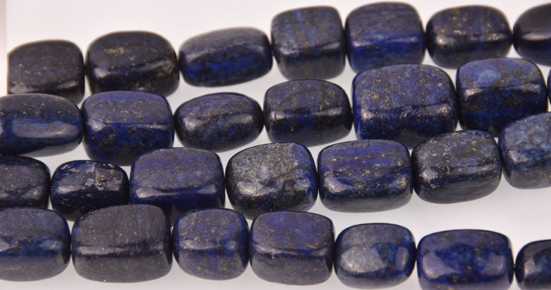Lapis Lazuli Half Strand, Unique Shape Blue Gemstone Beads, 8" long gem0845