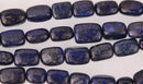 Lapis Lazuli Half Strand, Unique Shape Blue Gemstone Beads, 8" long gem0845