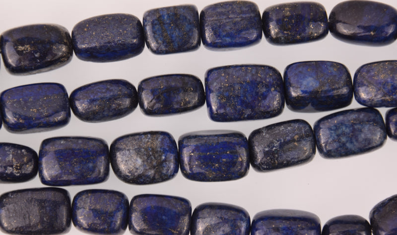 Lapis Lazuli Half Strand, Unique Shape Blue Gemstone Beads, 8" long gem0845