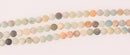 Amazonite Half Strand, 6mm Matte Round Gemstone Beads, 8" long gem0850