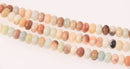 Amazonite Half Strand, 8x5mm Rondelle Gemstone Beads, 8" long gem0852