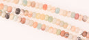 Amazonite Half Strand, 8x5mm Faceted Rondelle Gemstone Beads, 8" long gem0853