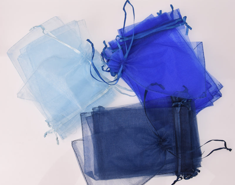 20 Organza Gift Bags, 12cm x 9cm, 5" x 3.5", Rainbow of Colors