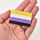 LGBTQ+ Pride Flag Charms, keychains! Progress, Gay, Ally, Transgender, Bisexual, Lesbian, Pansexual, Nonbinary, Enby, Queer Pendants