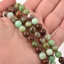 Chrysoprase Half Strand, 8mm Round Gemstone Beads, 8" long gem0841