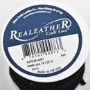 1/8" Suede Leather Lace, BLACK, real leather by the yard, Realeather made in USA, 3mm wide, 25 yards, Lth0022