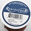 1/8" Suede Leather Lace, DARK BROWN Cafe' Coffee, real leather by the yard, Realeather made in USA, 3mm wide, 25 yards, Lth0024