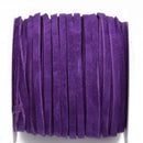 1/8" Suede Leather Lace, ROYAL PURPLE, real leather by the yard, Realeather made in USA, 3mm wide, 25 yards, Lth0025