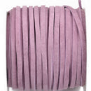1/8" Suede Leather Lace, LILAC PURPLE, real leather by the yard, Realeather made in USA, 3mm wide, 25 yards, Lth0026