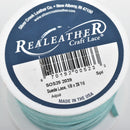 1/8" Suede Leather Lace, AQUA BLUE, real leather by the yard, Realeather made in USA, 3mm wide, 25 yards, Lth0030