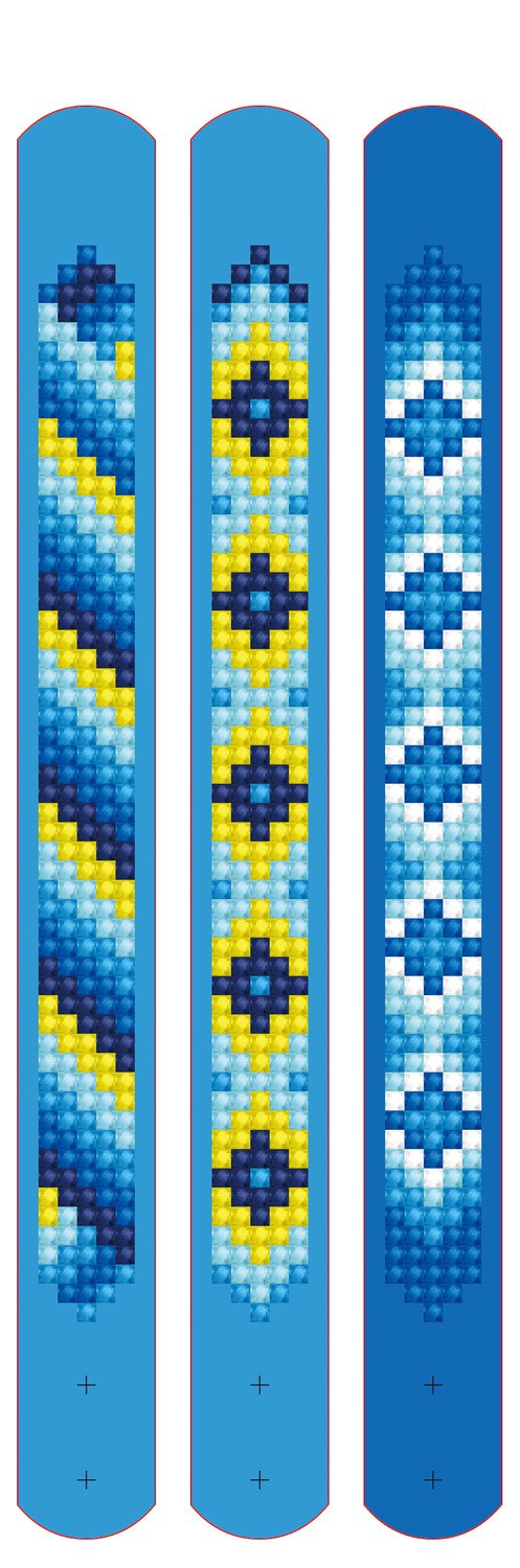 Diamond Dotz BRACELETS BLUES Rhinestone Facet Painting Kit, Set of 3, kit0418