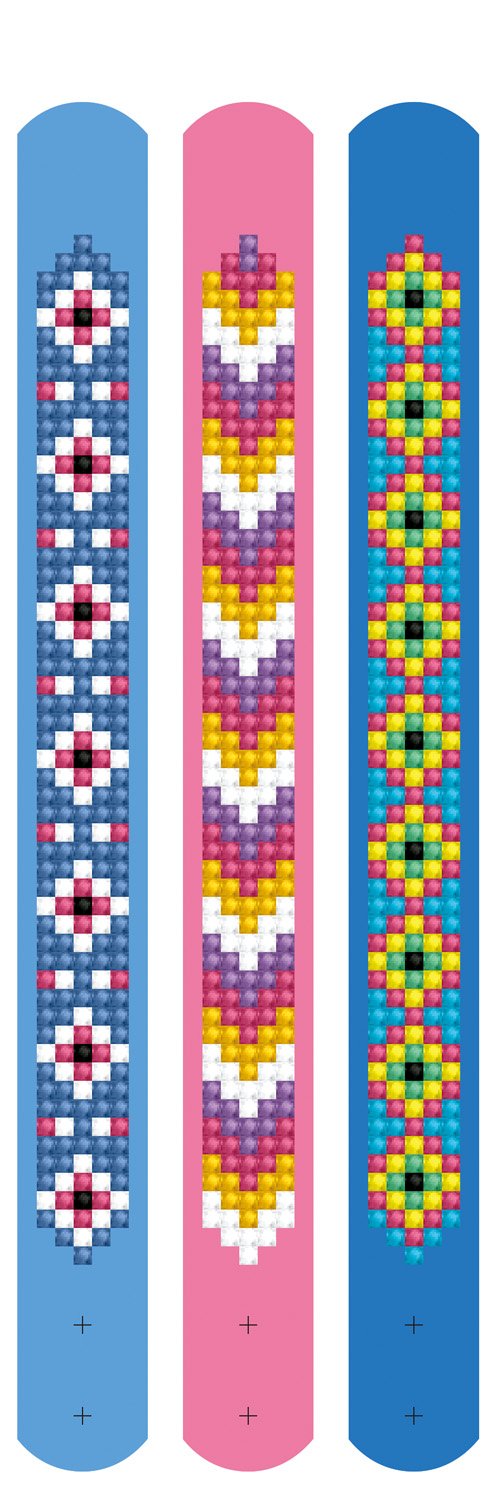 Diamond Dotz BRACELETS DAISIES Rhinestone Facet Painting Kit, Set of 3, kit0420