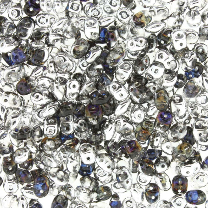 SuperDuo Beads 2.5x5mm Crystal Helio 2-Hole Seed Beads, 5-Inch Tube, du0500030-29536, bsd0219