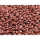 SuperDuo Beads 2.5x5mm Metal Luster Burnt Copper 2-Hole Seed Beads, 5-Inch Tube, du0523980-24201, bsd0215