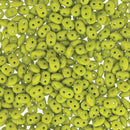 SuperDuo Opaque Green 2-Hole Seed Beads 2.5x5mm, 5-Inch Tube, du0553410, bsd0156