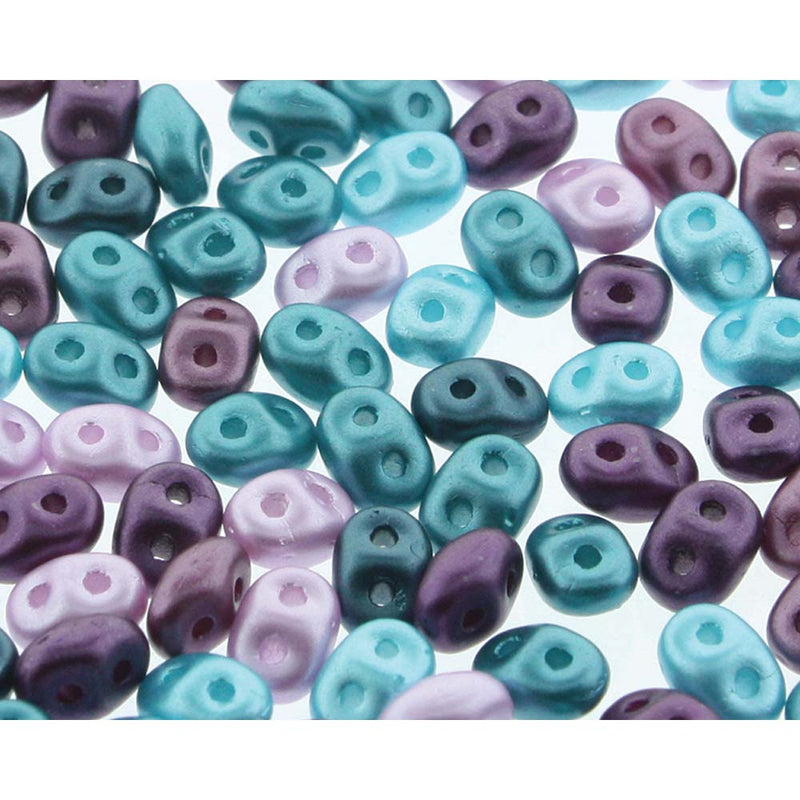SuperDuo Victorian Elegance Mix 2-Hole Seed Beads 2.5x5mm, 5-Inch Tube, du05mix103, bsd0181