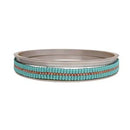 Stainless Steel Threaded Bangle Bracelet Blank for Seed Beads, fin1228