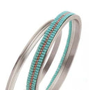 Stainless Steel Threaded Bangle Bracelet Blank for Seed Beads, fin1228