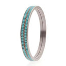 Stainless Steel Threaded Bangle Bracelet Blank for Seed Beads, fin1228
