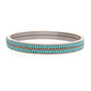 Stainless Steel Threaded Bangle Bracelet Blank for Seed Beads, fin1228