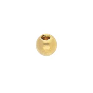 5mm Memory Wire End Cap Beads, Gold Plate, 20 pcs, fin1192