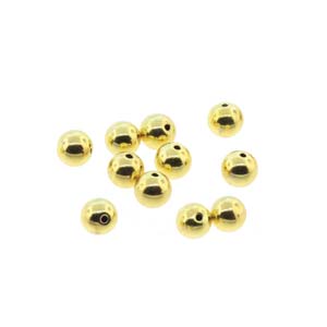 5mm Memory Wire End Cap Beads, Gold Plate, 20 pcs, fin1192