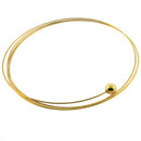 3mm Memory Wire End Cap Beads, Gold Plate, 20 pcs, fin1191