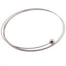 3mm Memory Wire End Cap Beads, Silver Plate, 20 pcs, fin1194
