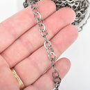 1 yard GUNMETAL Circle Link Chain fch0196a