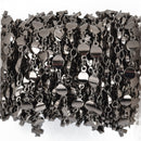 10 yards 4mm Gunmetal Rosary Chain Bead Chain fch0874b