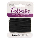 Black Elastic Stretch Cord for Masks, 1mm Round Cord, Spandex, 15 yards, cor0549
