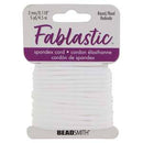 White Elastic Stretch Cord for Masks, 3mm Round Cord, Spandex, 5 yards, cor0545