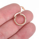 10 ROSE GOLD Huggie Earring Blanks Stainless Steel 15mm fin0788