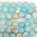 8mm Round Agate Beads, Robins Egg Blue Faceted Turquoise Blue AGATE Beads, Natural Gemstones, full strand, 48 beads, gag0336