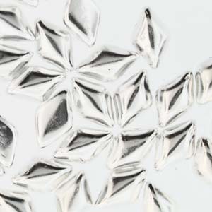 GemDuo Czech Glass Beads Fine Silver Plate GD85-SL, 8gr, bsd1047