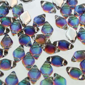 GemDuo Beads 8mm Backlit Petroleum 2-Hole Seed Beads, 8gr, GD8500030-26601, bsd0201