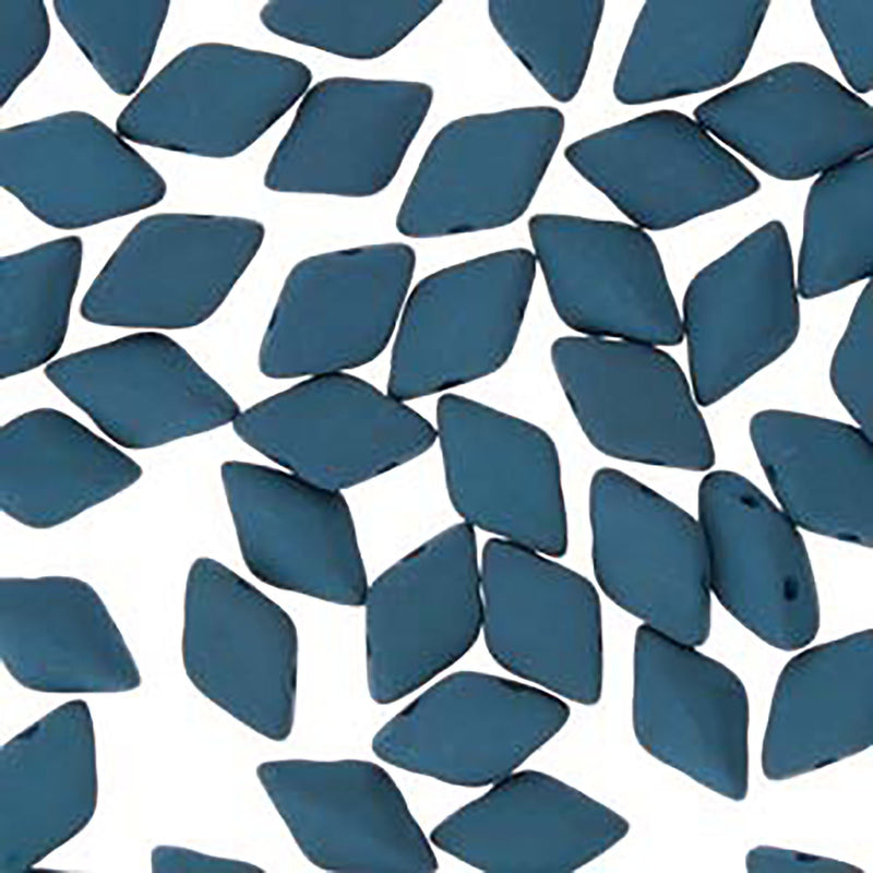 GemDuo Czech Glass Beads Matte Velvet Dark Teal Blue 8 grams, GD8502010-29530 bsd0502