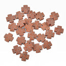 10 BROWN Howlite Maltese Cross Beads, 15mm, Laser Engraved gem0105