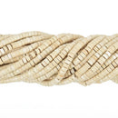 4mm HEISHI Beads, Howlite WHITE Rondelle Beads, trade beads, full strand gem0158